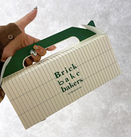 Boîtes d'emballage en papier personnalisées avec logo, écologiques, de qualité alimentaire, imprimées, pliables, pour gâteaux, biscuits, pain, pâtisseries, beignets, macarons