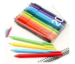 Jelly matte finished plastic ballpoint School pen with rubber coated cute