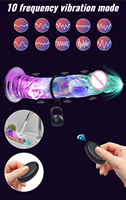 Vibrador Realista de Gelatina con Forma de Pene Grande, Juguetes Sexuales Anales, Estimulador Vaginal de Punto G Suave y Vibrante para Mujeres y Adultos Gay