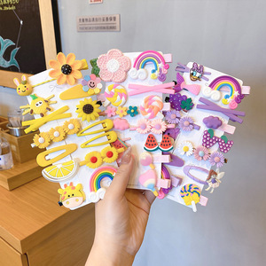 Wowei coloré fleur Fruits arc-en-ciel Barrettes enfant en bas âge bonbons Fruits pince à cheveux accessoires épingle à cheveux ensemble <span class=keywords><strong>pour</strong></span> enfants coiffures - Product Image 1