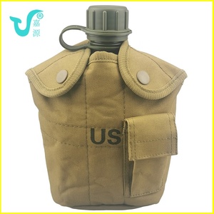Botella de Agua de 1L para Exteriores, Camping, Senderismo, Supervivencia, con Bolsa Color Caqui - Product Image 1