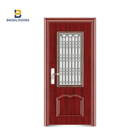 Bowdeu portes dernière conception Inserts en verre décoratif maison américaine portes d'entrée d'entrée modernes