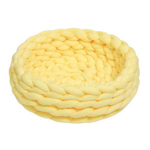 Cesta tejida a mano sin minutos, cama tejida trenzada para perros y gatos - Product Image 1