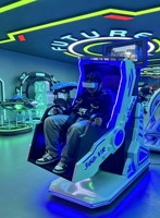 Auriculares VR de 360 grados, Montaña Rusa que funciona con monedas, simulador de vuelo, silla VR de un asiento, juegos de parque de atracciones de giro de 360 grados