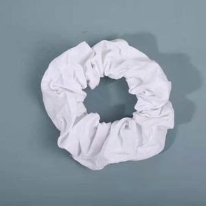 Tie Dye pour femmes et filles, accessoire de fête, élastique, pour queue de cheval, bio, blanc pur, 100% - Product Image 4