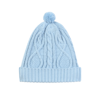 Bonnet d'hiver tricoté 100 % coton avec pompon pour bébés, idéal pour l'extérieur – Confort optimal – Prix usine