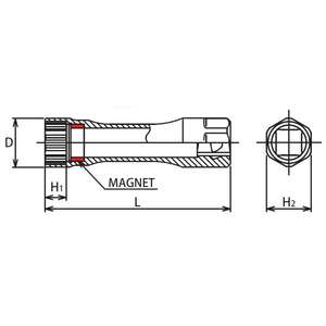 KOKEN - 3305PZ-16 3/8 ''Prise de bougie polygonale avec aimant Z-series - EAN 4991644005994 HAND SOCKETS 3/8" - Product Image 2