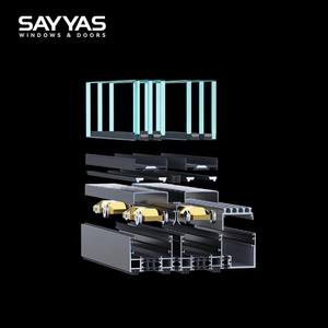 דלת הזזה מזכוכית אטומה לאוויר מאלומיניום עמיד במיוחד, דלת הזזה גדולה עם הרמה, דלת הזזה פנורמית מאלומיניום, פתיחה רק של חלונות - Product Image 2