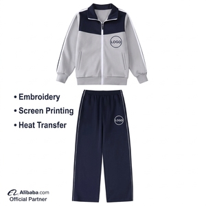 521004M Comfortabele polyester mix schooluniform voorjaar herfst activewear trainingspak voor kinderen dagelijks gebruik - Product Image 3