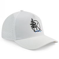 Casquette HS41 OEM personnalisée brodée à 5 panneaux, visière incurvée, perforée au laser, imperméable, vente en gros, pour activités de plein air, randonnée, golf, baseball