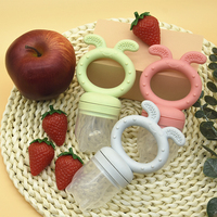 Shenzhen Jouet de dentition pour bébé Nourriture pour bébé Fruits frais Sucette Mangeoire Offre Spéciale Nouveau design de qualité alimentaire Silicone lapin sans BPA