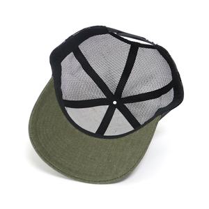 قبعات تراكر رجالية مخصصة بالجملة، قبعات قطنية مغسولة بتصميم عتيق ذات 6 ألواح مع شبكة وشعار مطبوع، موديل ريتشاردسون 112 - Product Image 5