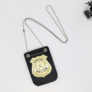 ชุดตำรวจตราโลหะผสมสังกะสีสำหรับเด็กสร้อยคอซองใส่เล่นเกมอุปกรณ์เสริมสำหรับเล่นเกมติดตราแบบใช้ได้สองทางคลิปด้านหลังคลิปด้านหลัง - Product Image 4