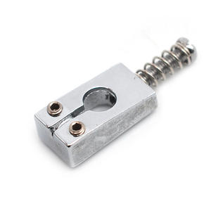 Sillines de Guitarra Eléctrica Planos Personalizados - 20x10.5mm con Orificio Redondo Cromado para Puente de Trémolo de Guitarra Eléctrica - Product Image 1