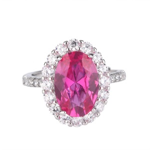 Ensemble de bijoux élégants et simples en cuivre écologique au design minimaliste, avec zircon bleu et rouge 8*12mm, pour femmes, à porter au quotidien - Product Image 2