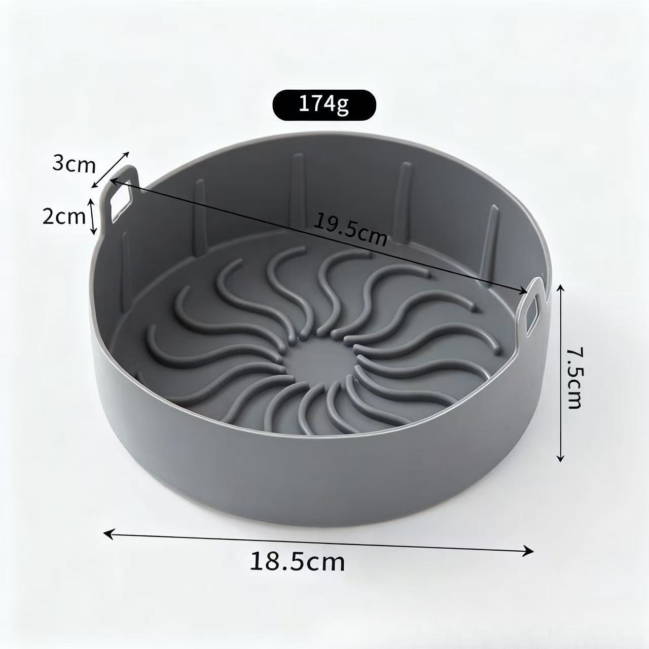 Tappetino rotondo grande per friggitrice ad aria [grigio]