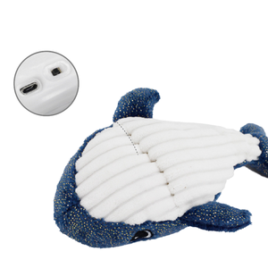 Balena blu che salta USB di simulazione di ricarica per animali domestici giocattolo da masticare peluche gatto grasso peluche suono animale gatto Pet <span class=keywords><strong>Toy</strong></span> - Product Image 5