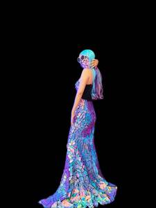 <span class=keywords><strong>Vestido</strong></span> largo modelo de lentejuelas de lujo con espejo láser, <span class=keywords><strong>vestido</strong></span> largo con abertura alta para mujer, disfraz de <span class=keywords><strong>Queen</strong></span> <span class=keywords><strong>Drag</strong></span>, cantante, fiesta, Club, Bar, ropa de escenario - Product Image 4