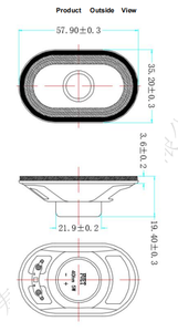 5835 35*58mm 4ohm 8Ohm 5W nam châm Neodymium đầy đủ năng động đa phương tiện Loa - Product Image 6