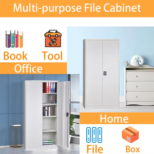 ארון אחסון קובץ מודרני לנעילה ארון aluminumfile עם 2 דלתות 5 מדפים מתכווננים לאחסון משרד - Product Image 5