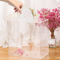 Porte-cartes de mariage vierge en acrylique transparent pour réception de mariage, remise des diplômes, douche nuptiale, emballé dans un carton