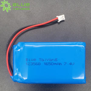 Paket Baterai Lipo 7.4v 1650mah 1700mah Berkualitas Tinggi 123568 yang Dapat Diisi Ulang, Pemasok Baterai Li Polymer 7.4v 1600mah 7.4v - Product Image 1