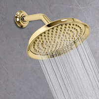 Système de douche antique HONGDEC : Pommeau de douche vintage de 9 pouces avec douchette, robinet mitigeur 2 voies en laiton, ensembles de robinetterie murale