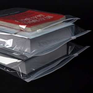 Customizable Logo Recyclable YW Brand <b>Transparent</b> Clothing Packaging <b>Bags</b> Self-Sealing Zipper PE Plastic Frosted Look Screen - Product Image 2