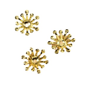 Stamines de fleurs plaqués or et argent pour accessoires de coiffure de mariée, épingles à cheveux et fabrication de bijoux - Product Image 5
