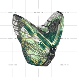 Women Butterfly Crystal Evening Bag Luxury Rhinestone Clutch <b>Purse</b> with Detachable Metal Chain Cocktail Club Handbag - Product Image 2