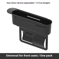 Boîte de rangement pour l'espace entre les sièges de voiture, pour clés, cartes, téléphone portable, organisateur de rangement multifonctionnel pour l'intérieur de la voiture avec design coulissant