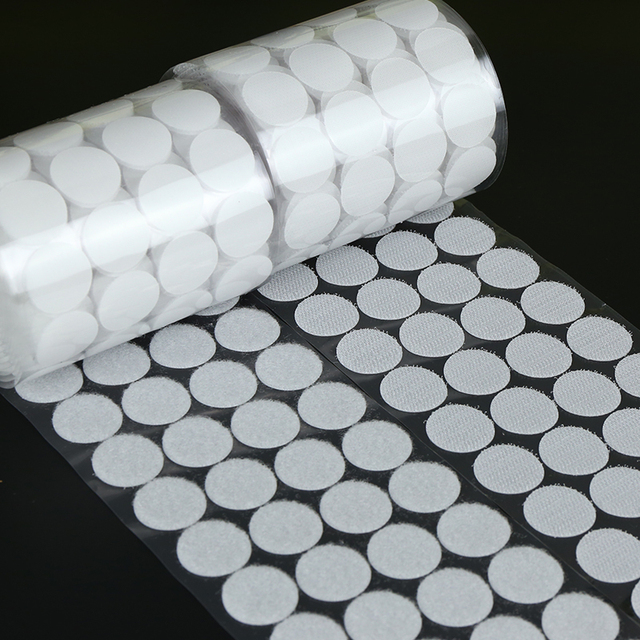 Custom Adjustable Printed Self Adhesive Round Hook Loop Tape Fastener Hook and Loop Dots