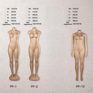 Hot bán thương mại nước ngoài xuất khẩu ngực lớn Da Nữ mô hình đạo cụ không Đầu phẳng đầy đủ cơ thể PE nhựa mannequin - Product Image 2