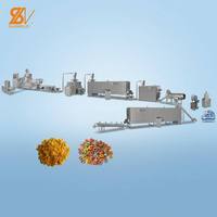 Machine à fabriquer des flocons de maïs à double extrudeur, ligne de production automatique de céréales pour le petit-déjeuner, traitement des céréales de maïs