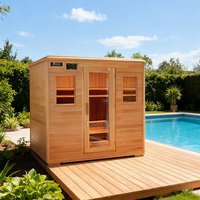 Prix d'usine - Sauna combiné sec et vapeur pour 2 personnes - Sauna intérieur en bois de cèdre