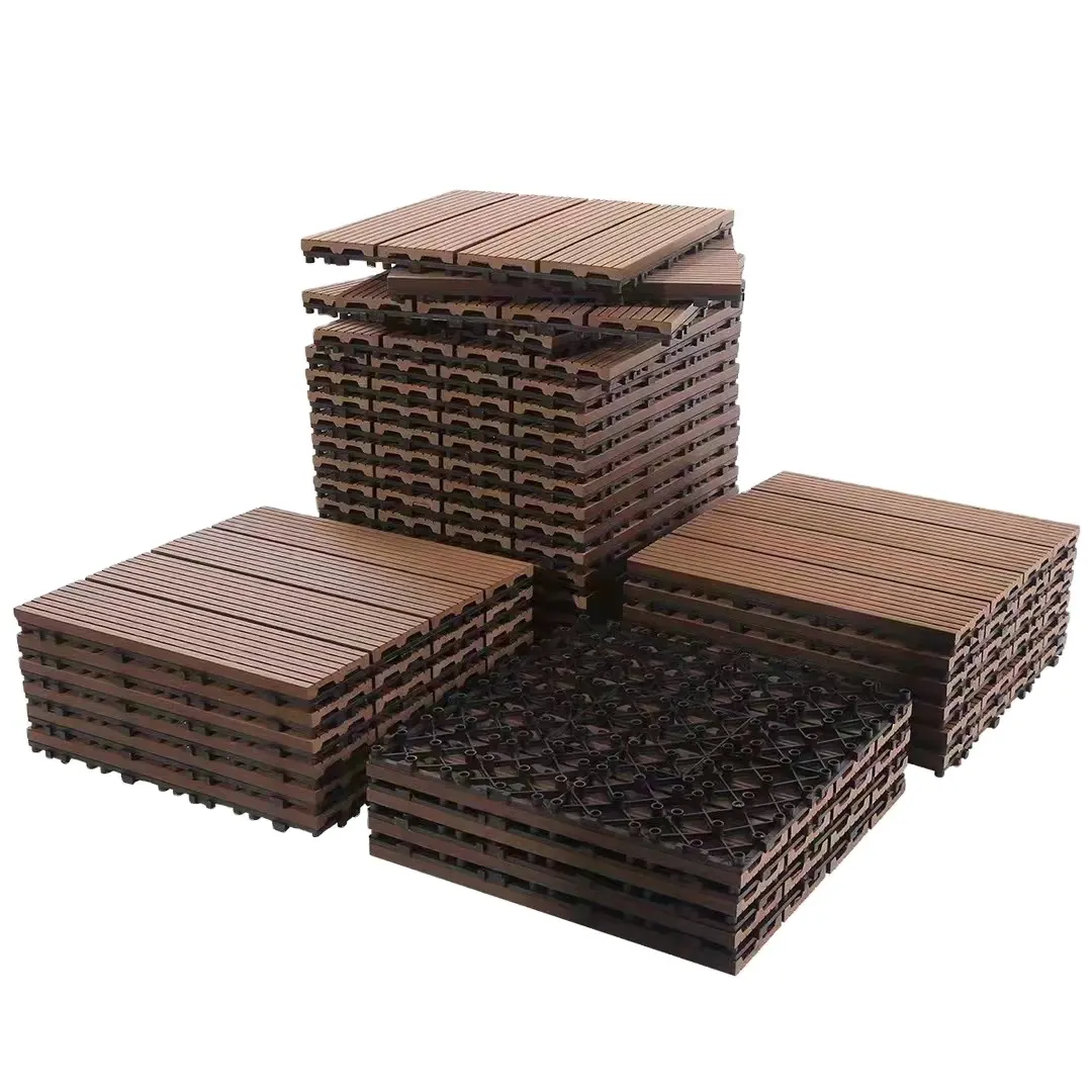 WPC interlocking decking tiles