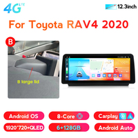 Navihua 12.3 "voiture Android écran tactile Radio 360 caméra Carplay Auto GPS stéréo multimédia voiture lecteur DVD pour Toyota RAV4 2020