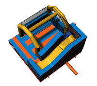 Rumah Kastil Lompat Tiup Indoor M1 4x4x2.4m dengan Perosotan