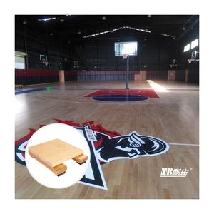 FIBA 95 Laqué Brillant Fixe Sports Bois Franc Bouleau Plancher Badminton Balle Rebond Plancher Basketball Volleyball Badminton <span class=keywords><strong>Squash</strong></span> - Product Image 1
