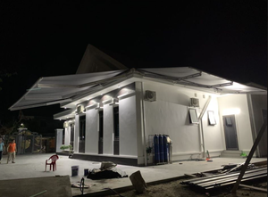 Cao cấp tùy chỉnh cơ giới có thể thu vào mái hiên với ánh sáng dẫn bán buôn ngoài trời bóng râm giải pháp Patio ban công tráng buồm hoàn thiện - Product Image 3