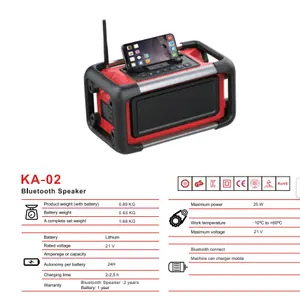 Kingson 21V taşınabilir Bluetooth kablosuz hoparlör açık spor ses Stereo yüksek verimli güç