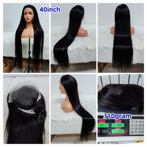 Letsfly 8inch to 40inch Promotion 13x4 <b>Lace</b> Frontal <b>Wigs</b> Human Hair <b>Wigs</b> Straight Black Brown Color 9A Wholesale 180% Available - Product Image 2