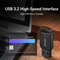 Flash Drive Lexar USB 3.2 Gen 1 Grosir Kecepatan Tinggi 100MB/s Terenkripsi dengan Perangkat Lunak Keamanan AES Gantungan Kunci Memory Stick
