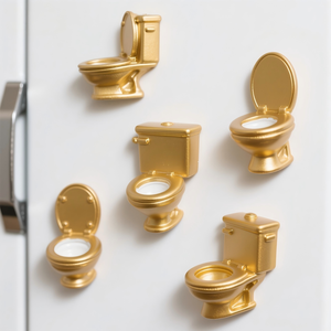 Novelty Golden Toilet Money Jar, <strong>Funny</strong> Resin Coin Bank, Creative White Elephant Gag <strong>Gift</strong>, Unique Office Desktop Ornament - Product Image 3