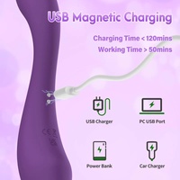 Vibrateur point G, design ergonomique incurvé, 10 modes, moteur silencieux, charge magnétique USB, masseur pour femmes, certifié CE RoHS