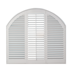 Tùy chỉnh cong bằng gỗ nội thất 89mm louver lưỡi cửa sổ trồng cửa chớp - Product Image 1