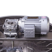 Neuer 8-Waben-Elektro-Honigschleuder aus 304 Edelstahl, Dual-Voltage 220V/110V, Silber/Rot, 1 Jahr Garantie, für Imkereibedarf