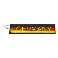 Porte-clés brodé personnalisé avec drapeau national, fabrication OEM, vente en gros, souvenir national, porte-clés tissé, fabricant direct en gros