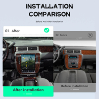 Écran style Tesla Android 13 pour GMC Yukon Chevrolet Tahoe Chevrolet silverado 2007-2012 autoradio lecteur de Navigation GPS de voiture