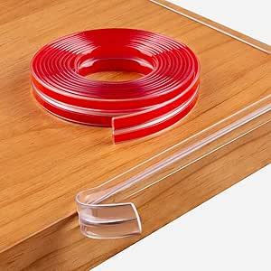 Protectores de Esquinas Transparentes en Forma de U de TPE Rojos para Muebles con Adhesivo Fuerte para Mayor Seguridad - Product Image 2